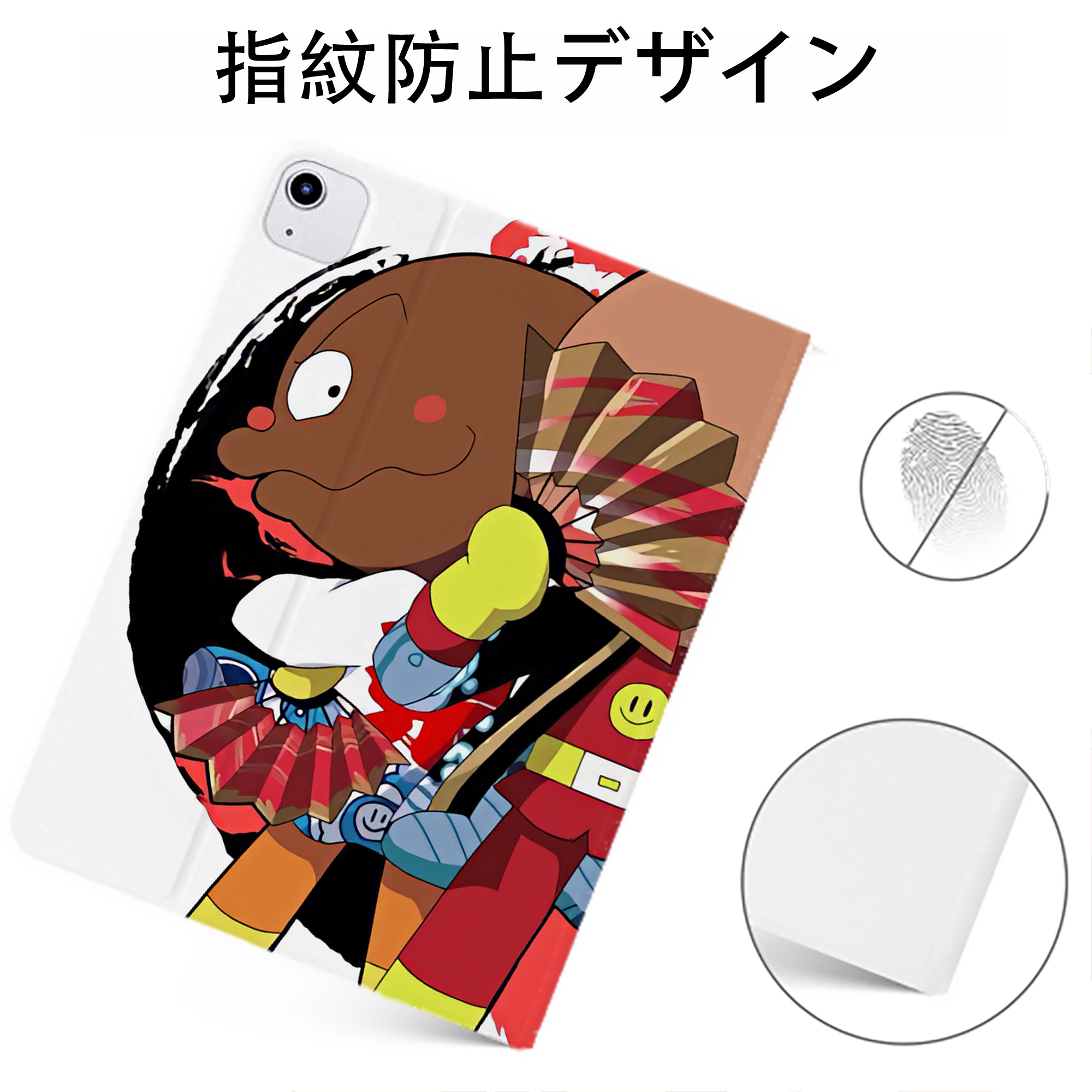 （画像用） アンパンマン Anpanman IPadケース ペンホルダー付き ブックスタイルデザイン